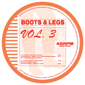 Various Artists - Boots & Legs Vol.3 EP (Vinyl) - Various Artists - Boots & Legs Vol.3 EP (Vinyl) - It’s the start of a new era for the cobbers, as they present their first compilation of 100% original music. Cementing the label’s New Age Italo manifesto, Vinly Record