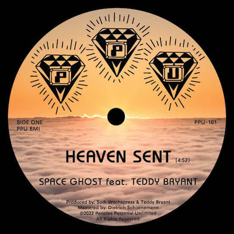 Space Ghost ft. Teddy Bryant - 'Heaven Sent' Vinyl - Artists Space Ghost Teddy Bryant Genre Boogie, Soul Release Date 6 May 2022 Cat No. PPU-101 Format 12" Vinyl - Peoples Potential Unlimited - Peoples Potential Unlimited - Peoples Potential Unlimited - P - Vinyl Record