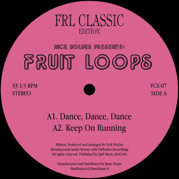Nick Holder - Fruit Loops - Artists Nick Holder Genre Disco House, House, Reissue Release Date 31 Mar 2023 Cat No. FCE-07 Format 12