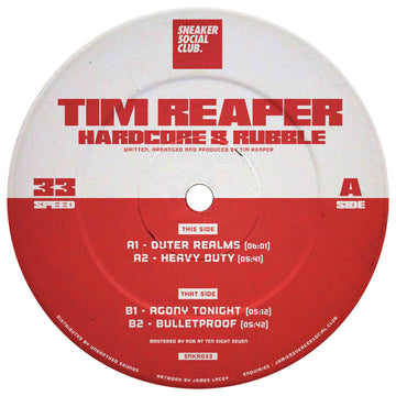 Tim Reaper - Hardcore & Rubble - Artists Tim Reaper Genre Jungle, Drum & Bass Release Date February 4, 2022 Cat No. SNKR033 Format 12