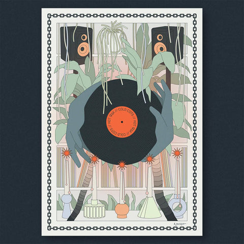 CCHW x Rosie Rackham A4 Print - Limited edition A4 ColdCuts // HotWax print, designed by Rosie Rackham. - Vinyl Record