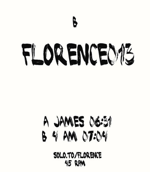 Florence - '013' Vinyl - Artists Florence Genre Tech House Release Date 29 Jul 2022 Cat No. Flo013 Format 12" Vinyl - Florence Records - Florence Records - Florence Records - Florence Records - Vinyl Record