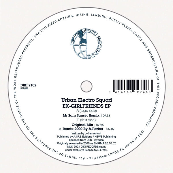 Urban Electro Squad - Ex - Girlfriends Vinyl