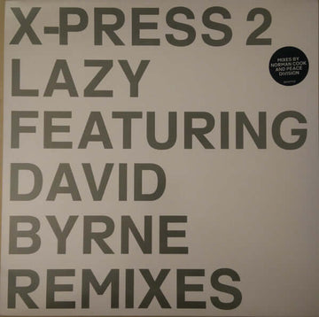 X - Press 2 Featuring David Byrne - Lazy (Remixes) Vinyl Vinly Record