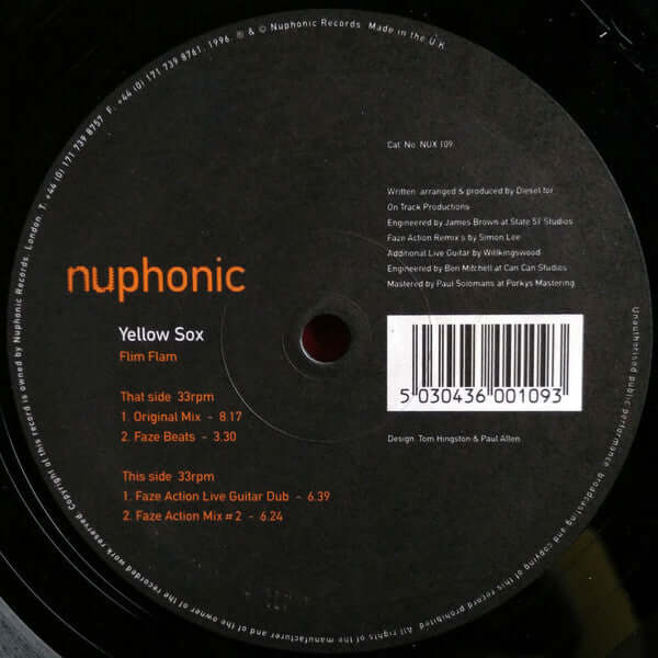 Yellow Sox - Flim Flam Vinyl